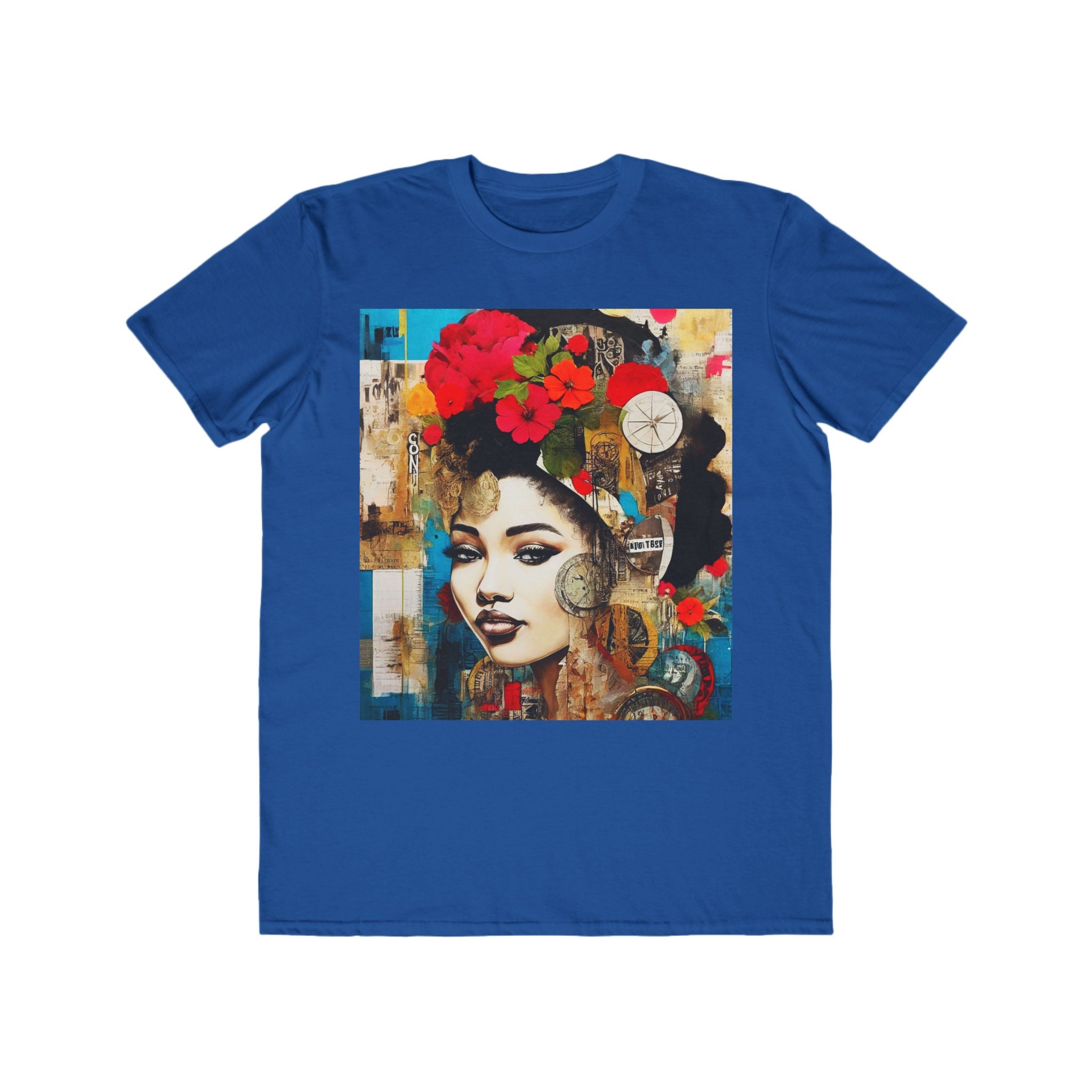 Blooming Heritage – Floral Crown Collage Art T-Shirt