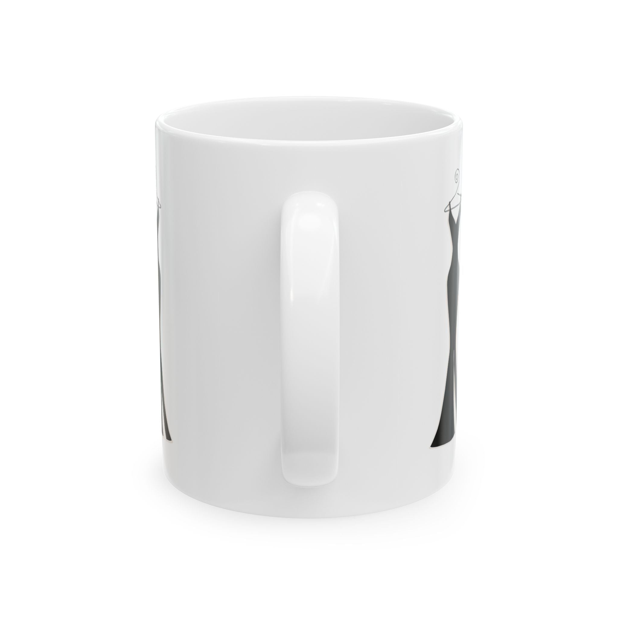Midnight Elegance Mug – Black Gown Fashion Coffee Cup