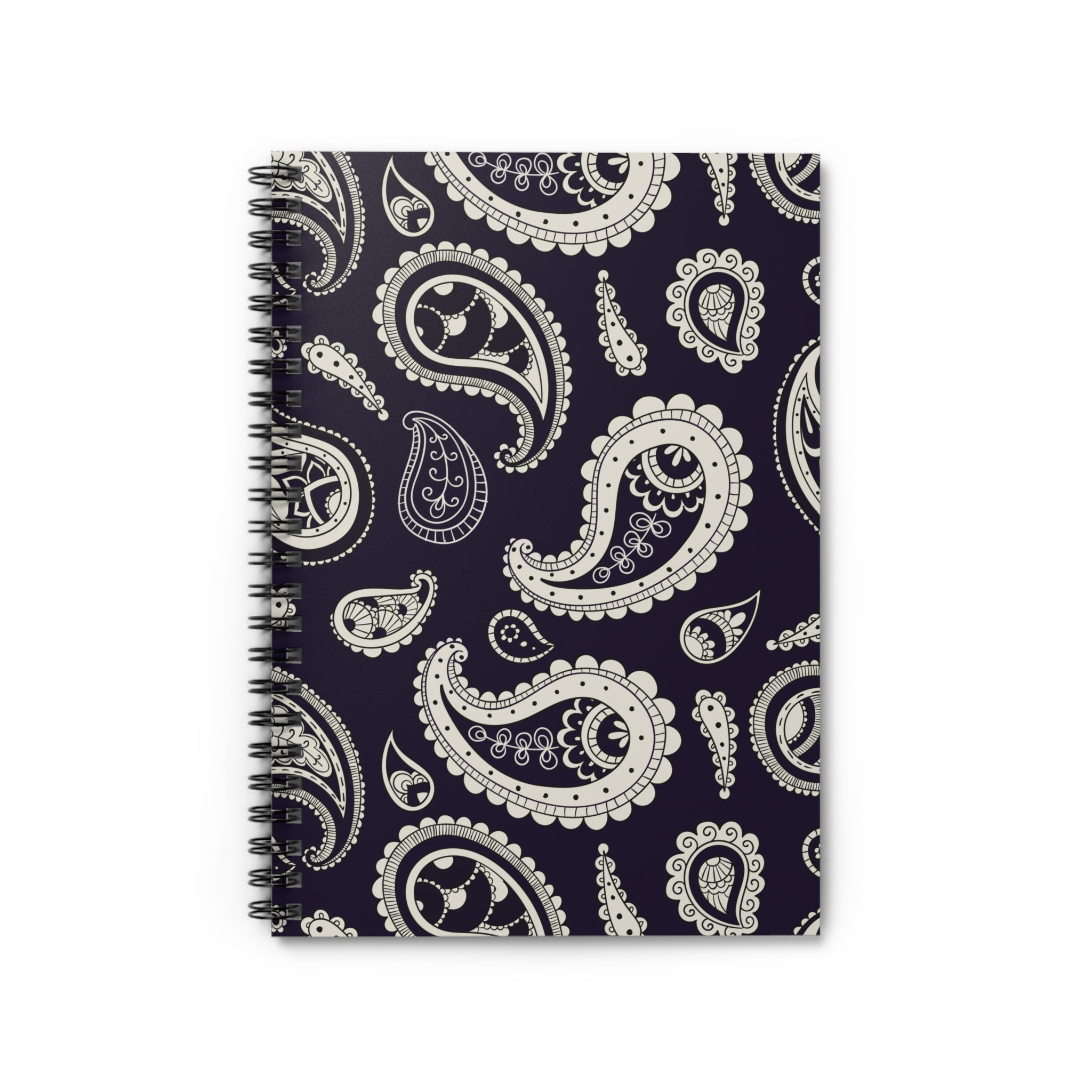 Classic Paisley Spiral Notebook – Elegant Boho Pattern Journal (6” x 8”)
