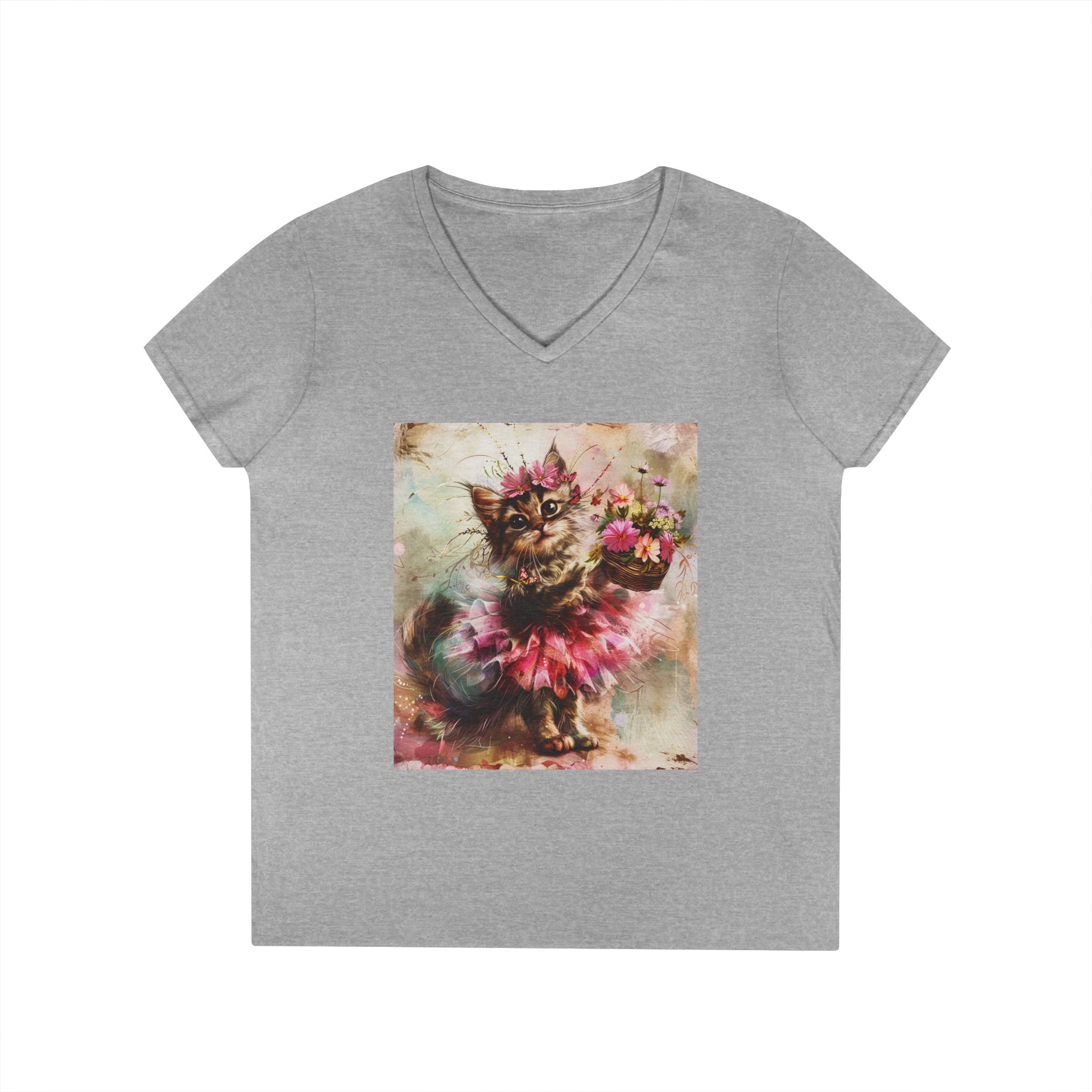 Rosy Whirl Kitten – Garden Twirl Tee