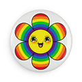 Rainbow Smiley Flower Magnet – Cute Pride Aesthetic Design